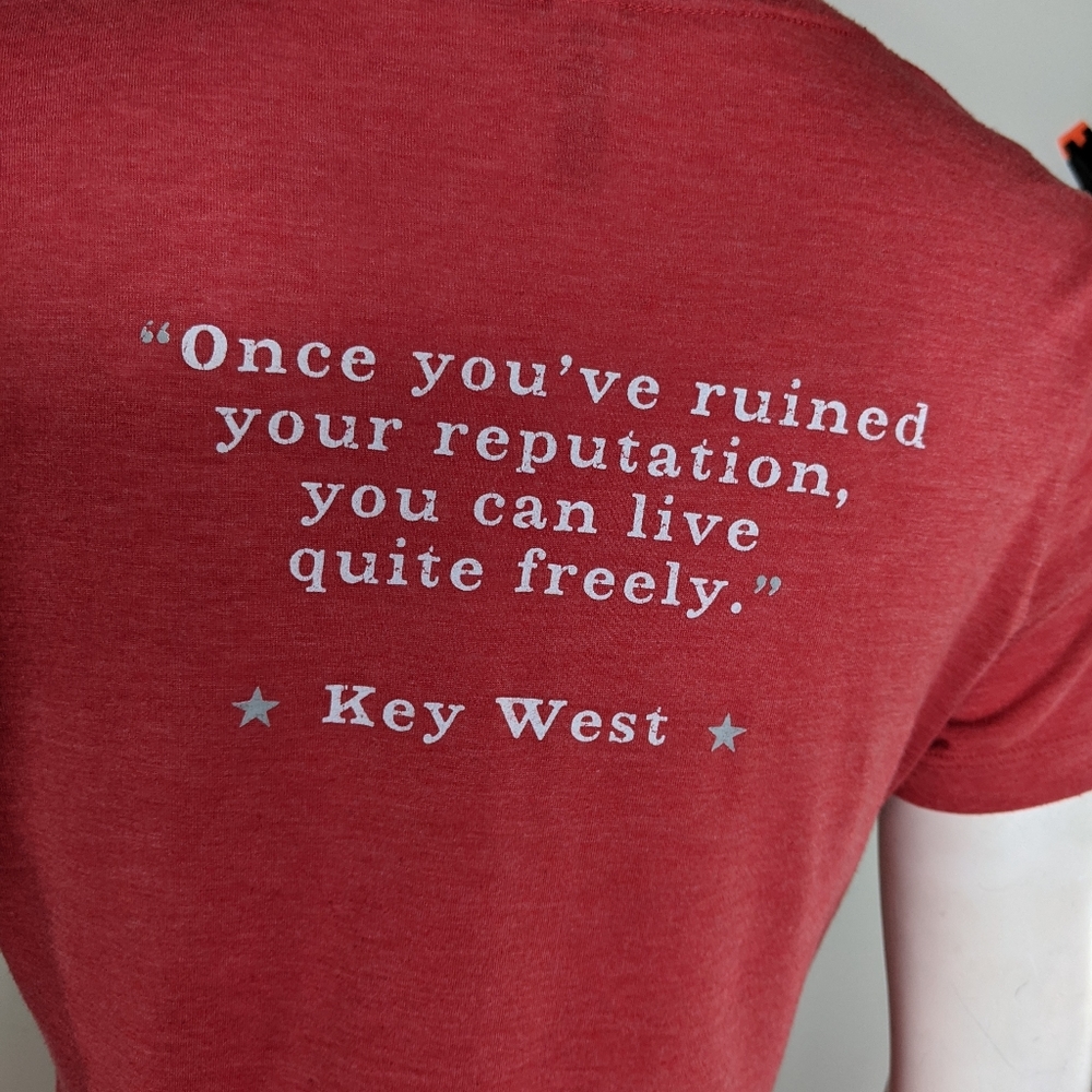Women's L Ruined Rep Funny Key West Tee